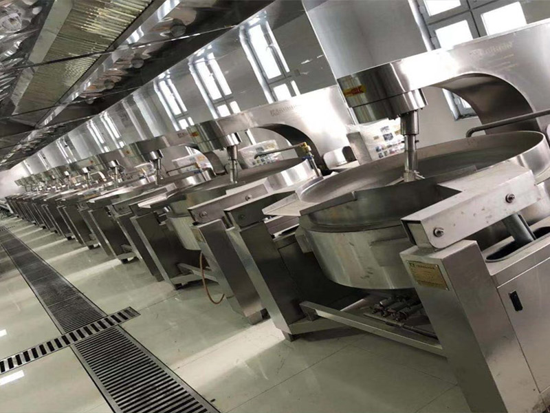 大型炒菜機調試完畢!